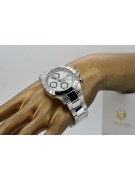 Италиански бял 14k 585 масивно злато мъжки часовник Geneve стил Rolex стил mw041w
