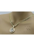 Gold 14k 585 Merry pendant icon with Gourmette chain pm027yw37&cc099y
