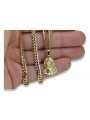 Colgante Jezus de oro amarillo de 14k con cadena elegante pj004y15&cc001y50