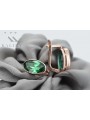 "Emerald in Rose Pink 14K Gold - Vec001 Vintage Russian Soviet Earrings" style
