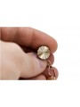 "Вишукані вінтажні сережки з рожевого золота 14k 585 у формі квітки без каменів" ven048