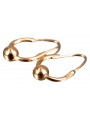 "Original Vintage 14K Rose Gold 585 Hoop Earrings Without Stones" ven038