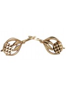 "Elegant Original Vintage 14K Rose Gold Leaf Earrings without Stones" ven051