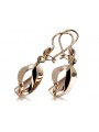 "Joyas Vintage: Aretes Colgantes de Oro Rosa 14k Sin Piedras" ven053