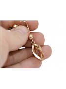 Elegante 14k 585 Gold Vintage Hängeohrringe - Keine Steine, Originales Vintage-Roségold ven053