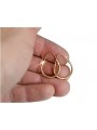 "Classy 585 Gold Vintage Hoop Earrings in Rose Pink" ven057