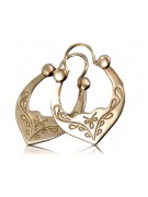 silver rose gold plated Gipsy earrings ven059rp