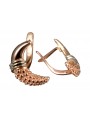 "Vintage 585 Gold Leaf Earrings in Original 14K Rose Pink" ven061