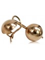 Keine Steine, 14K 585 Roségold Vintage Ball Ohrringe ven072