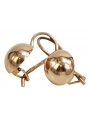 "Original Vintage No Stones 14K Rose Gold Ball Earrings" ven072
