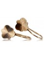 "Vintage No-Stone 14K Rose Gold Leaf Design Earrings" ven165