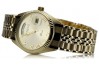 Желтые 14k 585 золотые мужские часы Geneve mw013ydg&mbw019yo