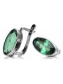 Vintage 925 Silber Smaragd Ohrringe vec001s
