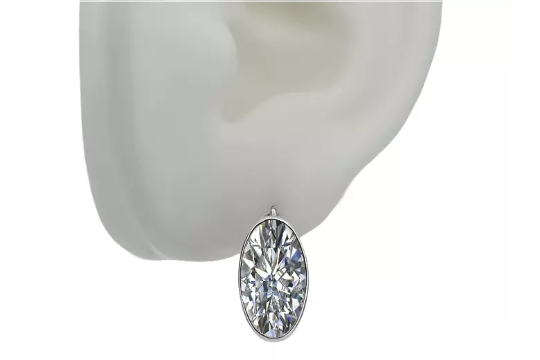 Vintage 925 Silver zircon earrings vec001s