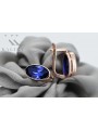 Vintage silver rose gold plated 925 sapphire earrings vec001rp
