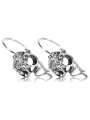 Silver 925 earrings setting vec035s Vintage