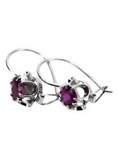 Boucles d'oreilles argent 925 améthyste vec035s Vintage