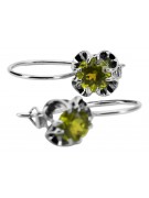 Pendientes plata 925 peridoto vec035s Vintage