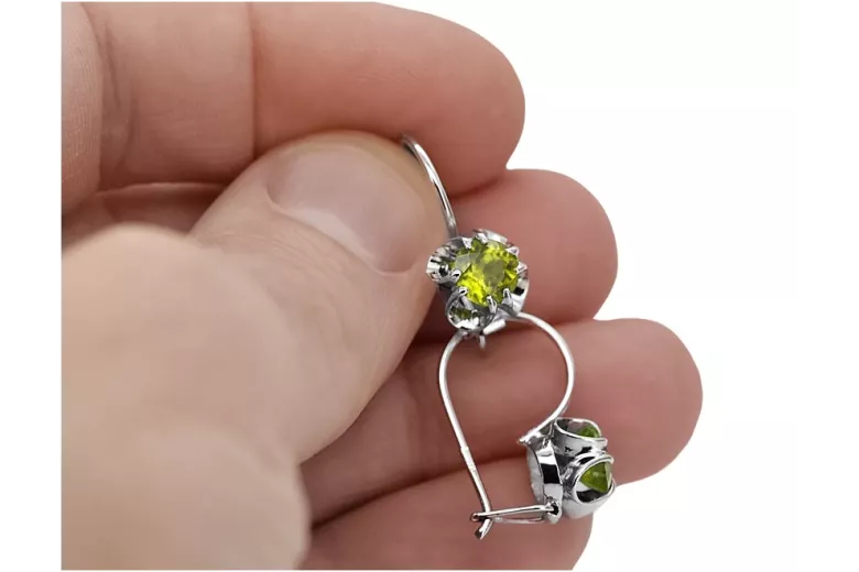 Cercei argint 925 peridot vec035s Vintage