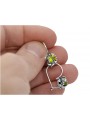 Pendientes plata 925 peridoto vec035s Vintage