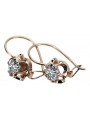 Silver rose gold plated 925 zircon earrings vec035rp Vintage