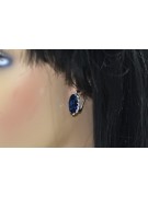 Silver 925 Vintage sapphire earrings vec174s