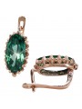 Silber 925 Vintage Smaragd Ohrringe vec174s
