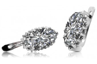 Boucles d'oreilles Vintage en argent 925 et zircon, vec174s