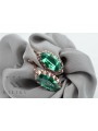 Vintage-Ohrringe aus rosévergoldetem 925-Smaragd-Silber vec174rp