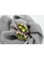 Boucles d'oreilles péridot vintage en argent plaqué or rose 925 vec174rp