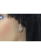 Boucles d'oreilles vintage en argent plaqué or rose 925 zircon vec174rp