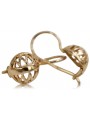 "14 Karat Originales Vintage-Roségold, Keine Steine, 585 Gold Vintage Ball Ohrringe" ven074