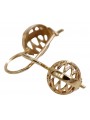 "Original Vintage 14K Rose Gold Sphere Earrings, Stone-Free Design" ven074