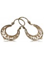 "Vintage Gipsy 14K 585 Rose Gold Earrings - Original and Stoneless" ven075