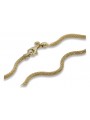 Італійський жовтий 14k золото 585 Новий браслет з мотузкового шнура порожнистий cb075y