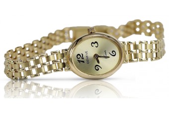 Reloj italiano amarillo 14k oro 585 lady Geneve lw047y
