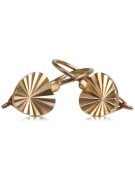 "Vintage 14K 585 Rose Gold Leaf Earrings without Stones" ven113