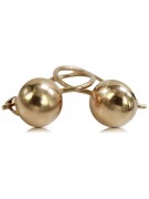 "Authentic Vintage 14K Rose Gold Ball Earrings in Pink - Stoneless" ven130