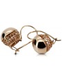 "Bijoux d'oreilles vintage en or rose 14 carats d'origine Pas de pierres" ven122