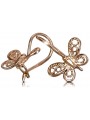 Vintage rose pink 14k 585 gold  butterfly earrings ven173