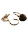 Boucles d'oreilles élégantes vintage en or rose 14 carats 585 sans pierres ven187