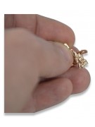 Оригинальное винтажное розовое золото 14 карат без камней - Винтажные серьги ven190