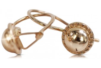 "Vintage Ball Ohrringe in 14k 585 Gold Keine Steine Original Roségold" ven191