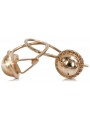 "Original Vintage 14K Rose Gold Ball Earrings with No Stones" ven191