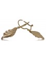 "Original Vintage 14K Rose Gold Leaf Earrings - Stoneless Design" ven195