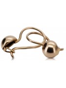 "Originales Vintage-Roségold aus 14 Kara, 585 Gold, Ball Ohrringe" ven199