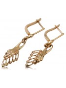 "Exquisitos Aretes Vintage de Oro Rosa 14k 585 Sin Piedras" ven215