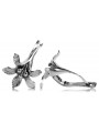 Pendientes de plata rusos 925 Flower Vintage ven222s