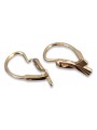 "Vintage Rose Pink 14K Gold Leaf Design Earrings Without Stones" ven230