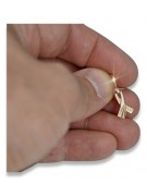 Оригінальне вінтажне рожеве золото 14 карат: сережки в формі листа без каменів ven230